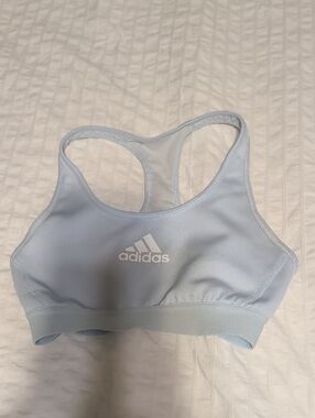 Adidas Pale Blue Racerback Sports Crop